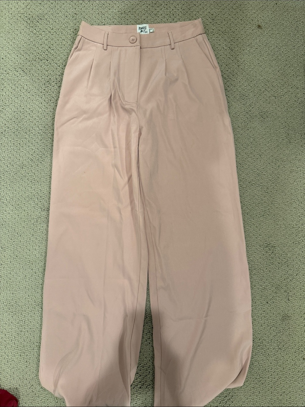 Princess Polly Blush Pink Wide Leg Trousers